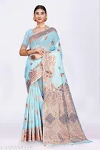 Jacquard Zari Woven Saree for Women 