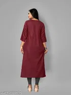 Solid Embroidered Cotton Kurti for Women, Pack of 2 