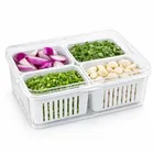 4 in 1 Plastic Freezer Containers Set, 1200ml 