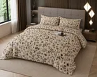 Simple Home 120TC Floral Queen Bedsheet 88x96inch Brown