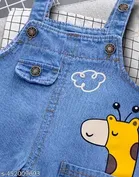Hosiery Cotton & Denim Printed Clothing Set for Kids, Multicolor 