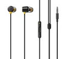 Plastic Headphones with Microphone (Black)