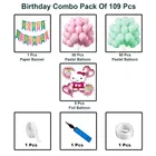 Hello Kitty Theme Happy Birthday Decoration Items For Girls, Multicolor, Pack of 109