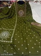 Printed Acrylic Kurta Set for Women 