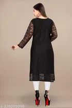 Net Kurti for Women, Black 