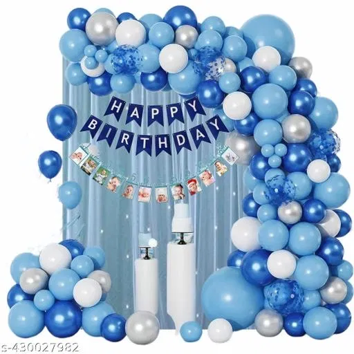 48 Pcs Birthday Decoration Kit for Boys, Multicolour, Set of 1