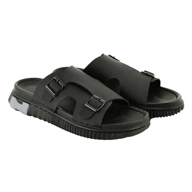Casual Slippers for Men (Black, 10)