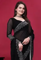 Georgette Embellished Saree for Women 