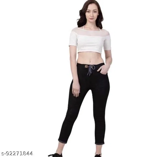 Denim Jeans for Women (Black, 30)