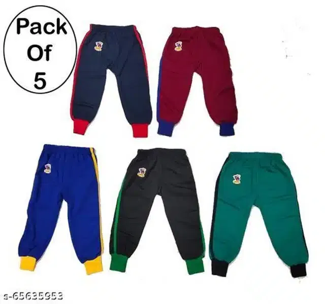 Trackpant for Kids (Multicolour, 1-2 Years) (Pack of 5)