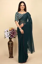 Georgette Woven Design Saree for Women 