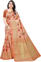 Yashika Designer Women's Saree Cotton Rayon Blend With Unstitched Blouse Piece 