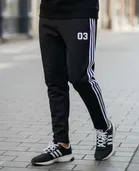 Cotton Blend Printed Track Pant for Men, Black 