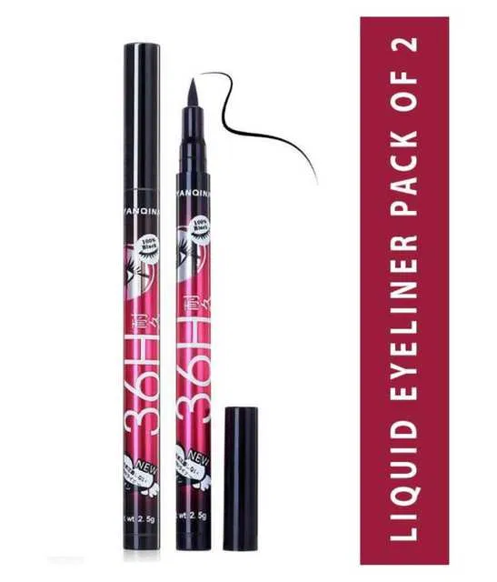 Lenon Makeup Accessory Pencil Eyeliner 10 g (Black) (Pack of 2) (D22)