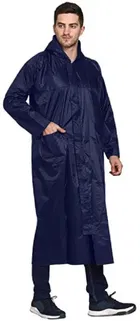 Solid Overcoat with Hoods and Side Pocket Raincoat for Men 