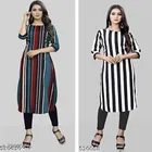 Crepe Striped Kurti for Women 