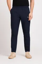 Regular Fit Trackpants for Men (Blue, XL)
