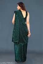 Lycra Sequence Saree for Women 