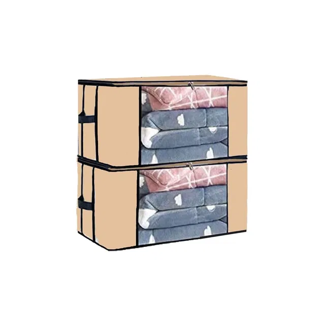 Non-Woven Blanlet Cover, Beige, Pack Of 2