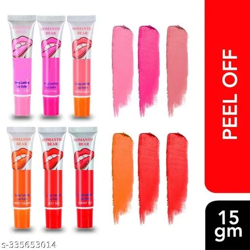 KAYI  Beauty 6 Colors Tattoo Magic Color Peel Off Mask Tint Long Lasting Waterproof Lip Gloss Lipstick (Glossy)