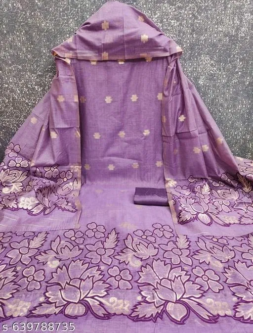 Embroidered Anarkali Suit for Women (, 5.85 meter (S)) (Purple, 6.25 meter (L)