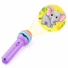 Mini Kids Projection Flashlight Torch with 24 Cartoon Patterns [Multicolor, Pack of 1]