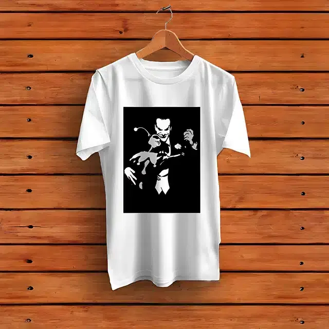 Half Sleeves Printed T-shirt for Men (White, M)