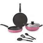 Aluminium Non Stick Tawa, Sauce Pan, Kadahi with Lid & Spatulas 