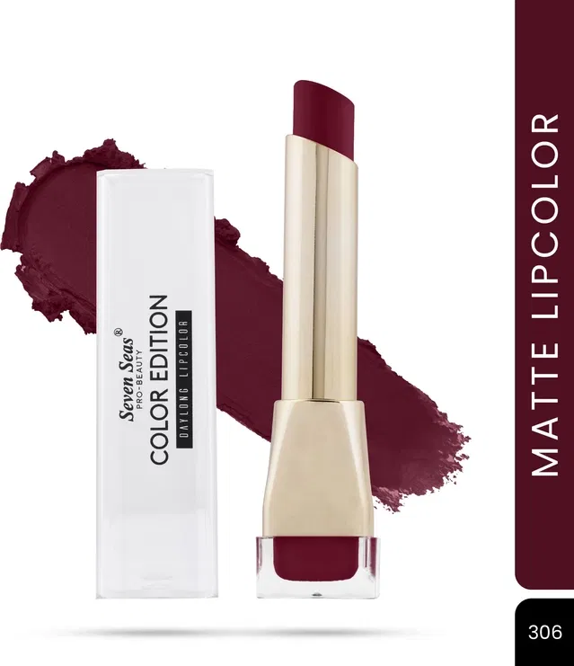 Seven Seas Lipstick for Women, Dark Brown (3.5g)