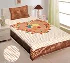 Cotton Single Bedsheet with Pillow Cover 