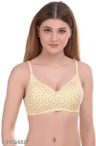 Cotton Blend Printed Padded Bra for Women 