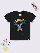 Cotton Batman Printed T-Shirt for Boys, Black (13-14 Years)