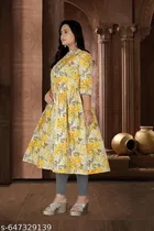 Floral Printed Cotton Kurti for Women 
