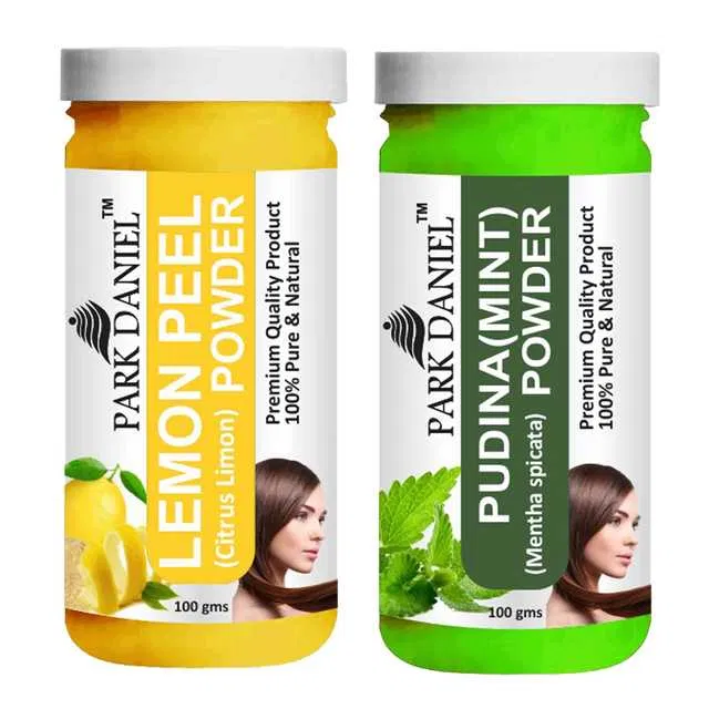 Park Daniel 100% Pure & Natural Lemon Peel Powder & Pudina Powder (Pack Of 2, 100 g) (SE-267)