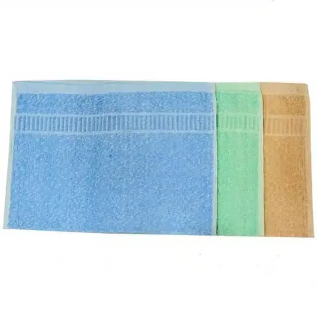 Cotton Super Absorbent Antibacterial Face & Hand Towels (Pack of 3) (Multicolor, 14x21 inches)
