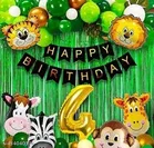 25 Pcs 4th Birthday Decoration kit, Multicolour, Set of 1