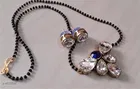 Alloy Mangalsutra With Earring for Women, Black