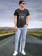 Half Sleeves Printed Round Neck T-Shirt for Men 