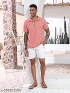 Cotton Blend T-shirt for Men, Pink 