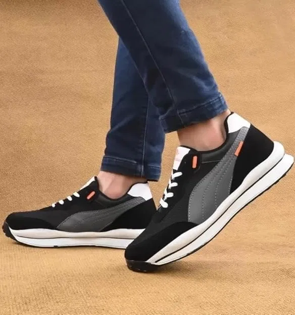 Casual Shoes for Men (Black & White, 7)