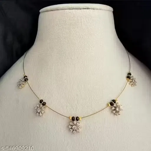 Brass Gold Plated Necklace for Women, Gold