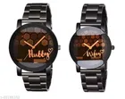 Analog Watch for Couple (Multicolor, Pack of 2)