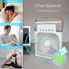 Immutable Mini Air Cooler | Mist Fan with 7 LED Colors, Timer, 3 Speeds & USB Powered 100 mm 3 Blade Table Fan 