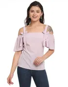 Polyester Solid Top for Women 