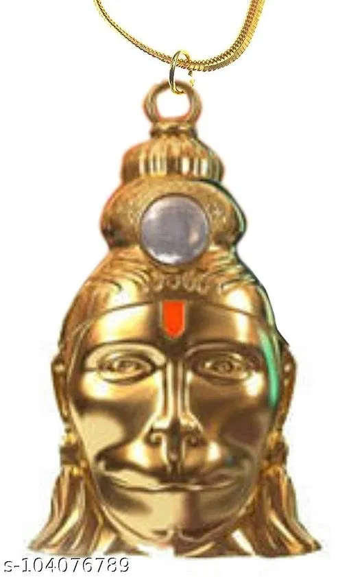Hanuman Locket with Gold Plated Chain for Men (Gold)