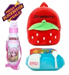 Fabric Backpack with Lunch Box & Water Bottle for Kids 