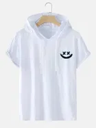 Half Sleeves Printed Hoodie for Men 