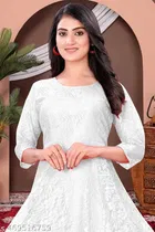 Net Kurti for Women,  White  