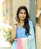 Shaded Colour Block Georgette Saree for Women 