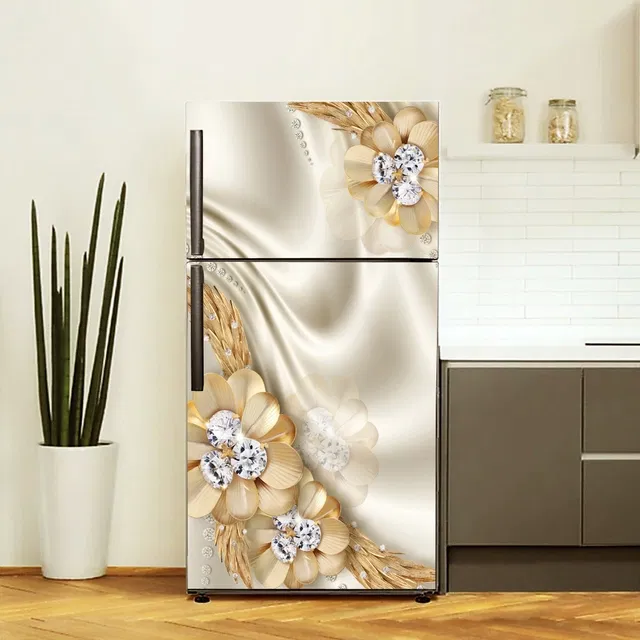 Vinyl Wallpaper Sticker for Fridge Door (Multicolor, 60x160 cm)